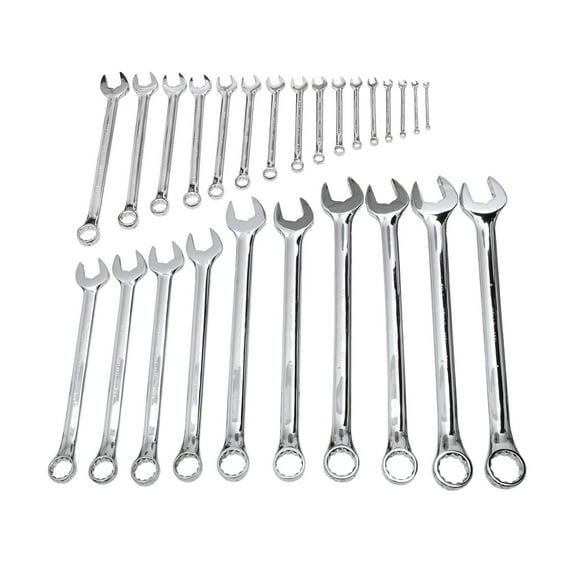 URREA SAE full polished 12 point combination wrench set, 26 pieces.