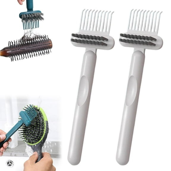 2 In 1 Hair Brush Cleaning Tool, Hairbrush Cleaner for Home and Salon, Portable Hairbrush Cleaner Tool Rake, Durable and Easy to Clean, for Travel, Home, and Salon Use