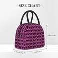 thumbnail image 5 of Men'S And Women'S Universal Portable Lunch Bag Large Hand Insulated Lunch Bag 10.4×8.6in For Picnicdaily Go Out To Play And Work Magenta Houndstooth_1, 5 of 8