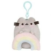 Gund ENS-6058995-C Pusheen With Rainbow 5 Inch Plush Backpack Clip