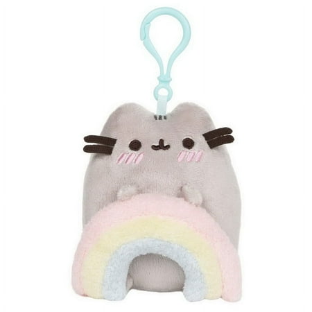 Gund ENS-6058995-C Pusheen With Rainbow 5 Inch Plush Backpack Clip