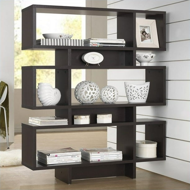 Espresso on sale bookshelf walmart
