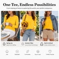 thumbnail image 5 of QUALFORT Women's Long Sleeve Shirts, 100% Cotton Crew Neck Long Sleeve T Shirt for Women, Soft Lightweight Casual Basic Cotton Top, Yellow XXL, 5 of 7