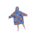 thumbnail image 4 of Oversized Wearable Blanket Hoodie For Adult Kids - Big Hooded Sherpa Junior Sweatshirt With Front Pocket, 4 of 5