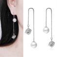 thumbnail image 2 of Pendientes de joyería femenina con temperamento Pendientes de moda de perlas de aleación de plata ------Código de producto 78898, 2 of 5