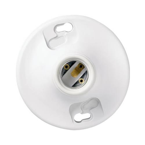 white Pass /& Seymour//Legrand porcelain Legrand 8052CC10 Medium Base Lamp Holder Bracket Mounted 660-watt 250-volt
