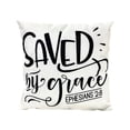 thumbnail image 1 of Saved by Grace | Pillow Cover | | Faith Gift | Gospel Home Decor | Ephesians 2:8 | Famous Quotes | Motivational Quotes | Bedroom Decor, 1 of 3
