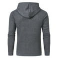thumbnail image 4 of Weilanxin Mens Hooded Sweatshirt Casual Long Sleeve Drawstring Waffle Knit Pullover Hoodies Deepgrey XL, 4 of 8