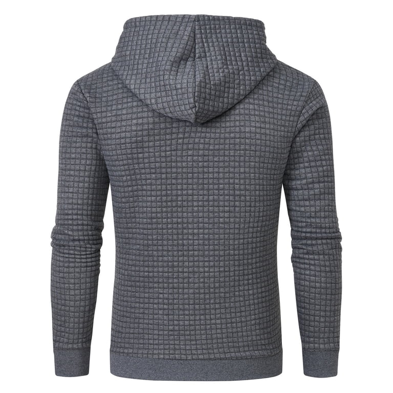 Weilanxin Men's Waffle Knit Pullover Hoodie photo 4