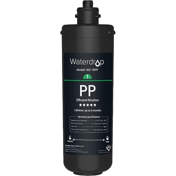 Reemplazo del filtro de agua para debajo del fregadero Waterdrop WD-10PP