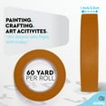 thumbnail image 5 of enday Masking Tape, 1" x 60 Yards, Brown, Pack of 6, 5 of 6