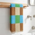 thumbnail image 3 of REGALWOVEN Checkered Cotton Hand Towels for Bathroom, Soft Absorbent Bathroom Hand Towel Set, Spa, Hotel, Kitchen Blue Green 2-Piece, 3 of 7