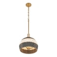 thumbnail image 4 of ZAN-9003-SG-MK Crystorama Lighting Zanzibar - 3 Light Pendant-14 Inch Tall and 14 Inch Wide, 4 of 7