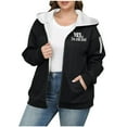 thumbnail image 2 of Mgmyaa Women's Oversized Fleece Hoodie Long Sleeve Plush Lined Zip Up Sweatshirt, 2 of 5