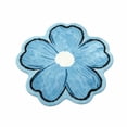 thumbnail image 2 of Linnome Flower Shape Bathroom Floor Mat Soft Highly Absorbent Antiskid Bath Rug Decorative 23.62x23.62 Inch, 2 of 6