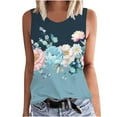 thumbnail image 2 of GaThRRgYP Womens Tops SummerTank Tops,Women's Sleeveless Tank Top,Women's Casual Printed Sleeveless Crew Neck Light Blue XXXL, 2 of 4