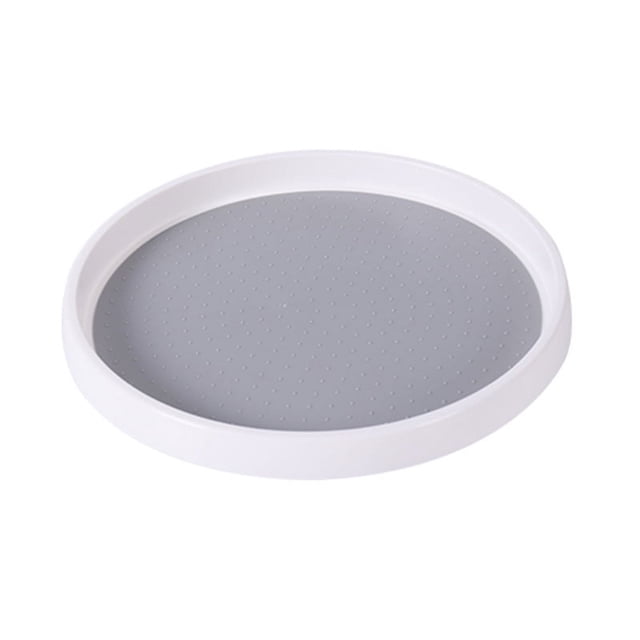 Plato giratorio antideslizante Lazy Susan, organizador de especias de cocina giratorio único y redondo para gabinetes, despensa, baño, refrigerador-30cm