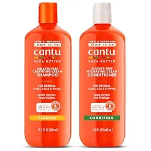 Cantu Sulfate-Free Cream Shampoo & Conditioner Bundle, 13.5 Fl Oz (Pack of 2)