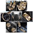 thumbnail image 2 of Renewold American Tribal Highland Cow Sunflower Brown 12 PCS Car Seat Covers Set for Women, Soft Steering Wheel Cover Seat Belt Pad Armrest Pad Handbrake Cover Gear Shift Cover Coasters, 2 of 7
