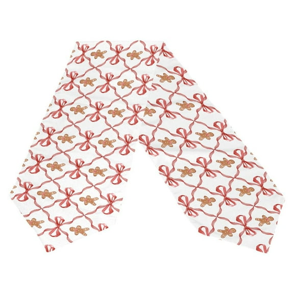 Ryvnso Gingerbread Bows Table Runner Tablecloth Home Decoration 13 x 70 inches