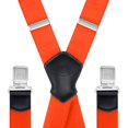 thumbnail image 2 of BIGLUFU Men's Suspenders, with Heavy Duty Clip Wide X-Back for Work Adjustable Suspenders （Orange Neon）, 2 of 8
