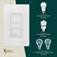thumbnail image 4 of TOPGREENER Digital Dimmer Light Switch for 200W Dimmable LED/CFL Lights, Single Pole/3-Way LED Slide Switch, Neutral Wire Not Required, UL Listed, TGSDS3-W, White, 1 Pack, 4 of 6