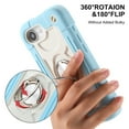 thumbnail image 4 of ELEHOLD Rugged Case for iPhone 16e 2025, with 360° Rotation Ring Stand, Military Grade Drop Shockproof Protection Full Body Heavy Duty Case for iPhone 16e 2025,Lightblue, 4 of 5