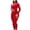 Red, variant on HXWCHs Soft Fabric Jumpsuits Women's Autumn Winter Fashion Jumpsuit Slim Fit Long Sleeve Non Bodycon Pantsuit for Stylish Outfits M Red