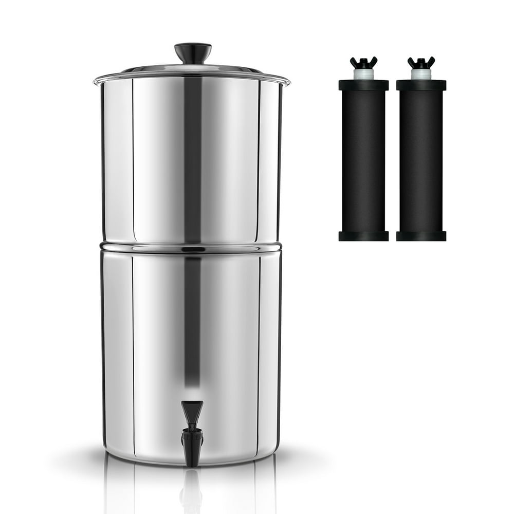 Anself Gravity Water Filter System Water Filtration Bucket for Home
