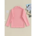 thumbnail image 4 of Bagilaanoe Toddler Baby Girls Spring T-Shirt Casual Solid Color Long Sleeve Tops 3T 4T 5T 6T Kids Fall Warm Clothes, 4 of 9