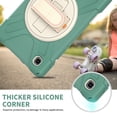 thumbnail image 6 of For Samsung Galaxy Tab A7 Lite Case 8.7 inch SM-T220/T225/T227, 360 Hand Strap, Shoulder Strap, Kickstand, Rugged Drop Protection, Emerald Green, 6 of 7
