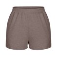 thumbnail image 5 of Paiwinds Workout Shorts, Plus Size Shorts, Women Casual Summer Elastic Waist Sports Loose Solid Short Pants, Running Stretch Shorts Brown L", 5 of 5