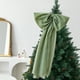thumbnail image 4 of Decoración de lazo de terciopelo para árbol de Navidad 75cm | Adorno de cinta de felpa roja de gran tamaño | Decoración de pared para ventana colgante | Pliegue de memoria que no se desvanece, 4 of 6
