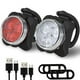thumbnail image 1 of Juego de luces para bicicleta, luz de bicicleta recargable por USB súper brillante, luz para bicicleta de montaña y carretera impermeable IPX4, luz delantera y trasera recargables, 1 of 4