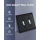 thumbnail image 3 of Placa de Pared ZILLSEA 2 Unidades, Doble Interruptor, Negra con Borde en Cuenta, 13x12 cm, 3 of 7