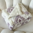 thumbnail image 3 of Tyidzon Faux Fur Throw Blanket Soft Cozy Fluffy Luxurious Blankets Couch Bed Sofa Chair Home Decor Warm Furry Fall Winter Blanket, 39" X 59", 3 of 7