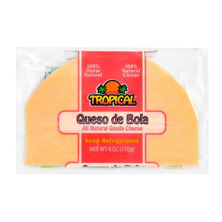 Tropical Gouda Cheese, 6oz Vacuum Packed, Creamy Nutty Yellow Cheese