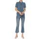 thumbnail image 2 of INSPIRAR CHIC Blusa de Chifón con Cuello Peter Pan y Lazo de Manga Corta con Estampado Retro S Azul Gris Puntos, 2 of 8