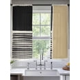 thumbnail image 2 of Beige Sheer Curtains 63 Inch Length 2 Panels Set Window Treatments, Modern Abstract Art Farmhouse Striped Rod Pocket Semi Curtains for Living Room/Bedroom/Kitchen Décor, 104"W x 63"L, 2 of 7