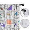 thumbnail image 4 of Blackout Kids Curtains,Math Equations Geometric Shapes White Pattern Childrens Insulated Curtains Set Of 2,Bedroom Essentials,Toddler Room Decor 42"x54", 4 of 5
