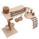 thumbnail image 4 of Escalera de madera de manzana para hámster, parque infantil de madera duradero y seguro para mascota pequeña de hámster, 4 of 5