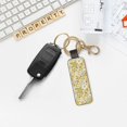thumbnail image 5 of Wukai Cute Sunflower Print Leather Car Keychain, Universal Key Fob Keychain, Leather Key Chain Holder for Men and Women,360 Degree Rotatable, 5 of 5