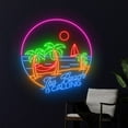 thumbnail image 3 of Handmadetneonsign The Beach Is Calling Wall Art, Ocean Palm Tree Wall Decor, Tropical Wall Decor, 3 of 5