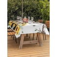 thumbnail image 2 of Outdoor Tablecloth with Umbrella Hole and Zipper, Gnomes Sunflower Rectangle Table Cloth 60x84 Inch Waterproof Tablecloth, Bees Branches Floral Farmhouse Picnic Table Cover for Patio Camping, 2 of 7