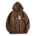 thumbnail image 1 of WEAIXIMIUNG Mode Femmes Hoodies & Sweatshirts 3X Décontracté Col Rond Poche Imprimé Hoodie, 1 of 3