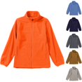 thumbnail image 4 of Otqutp Warm Spring and Autumn Winter Children's Zipper Up Coat Student Hardshell Jacket Inner Bladder Boys and Girls School Three In One Cardigan with Pocket (Orange,11-12 Years), 4 of 4