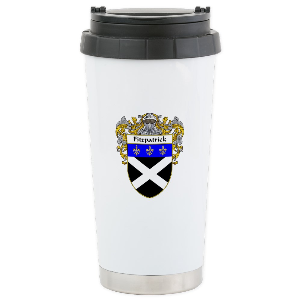 CafePress Fitzpatrick Coat Of Arms (Mantled) Stainless Steel Stainless Steel Travel Mug, Insulated 16 oz. Coffee Tumbler by
