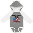 thumbnail image 3 of Inktastic My Daddy is a Veteran Boys or Girls Long Sleeve Baby Bodysuit, 3 of 5
