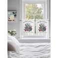 thumbnail image 3 of Tropical Plants 2 Panel Kitchen Curtains for Small Windows, Country Summer Botanical Cactus Plants Bathroom Tier Curtain, Short Window Treatment for Bedroom/Living Room 55"x24", 3 of 6
