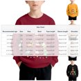 thumbnail image 3 of Sudadera sin capucha para niños, con estampado navideño, cuello redondo, manga larga, forro polar, para niños de talla mediana a grande, blusa de poliéster para niños., 3 of 5